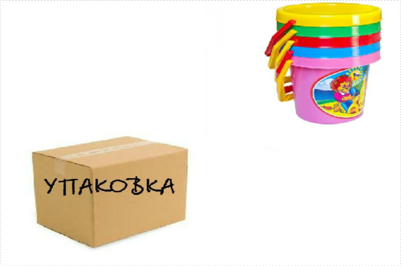 Відерко для піску Б (90шт)Тех1288  (упак 10шт) П