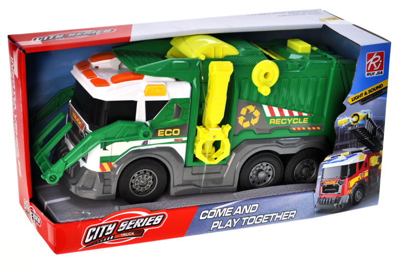 Машина сміттєвоз RJ2819 інерційна, озвучена, зі світлом, в коробці YG Toys