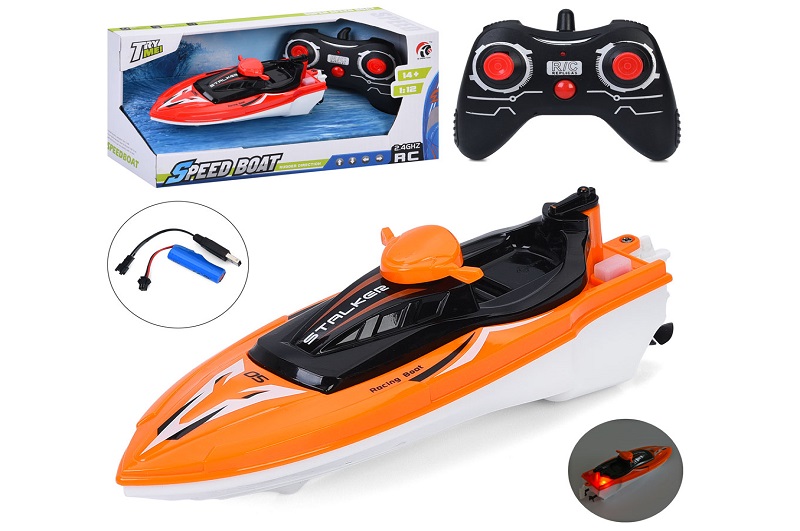 Катер HSY111-32 (12шт) р/к2,4G, акум, 20,5см, 1:12, світло, USBзарядне, 2 кольори, в кор-ці, 30,5-14