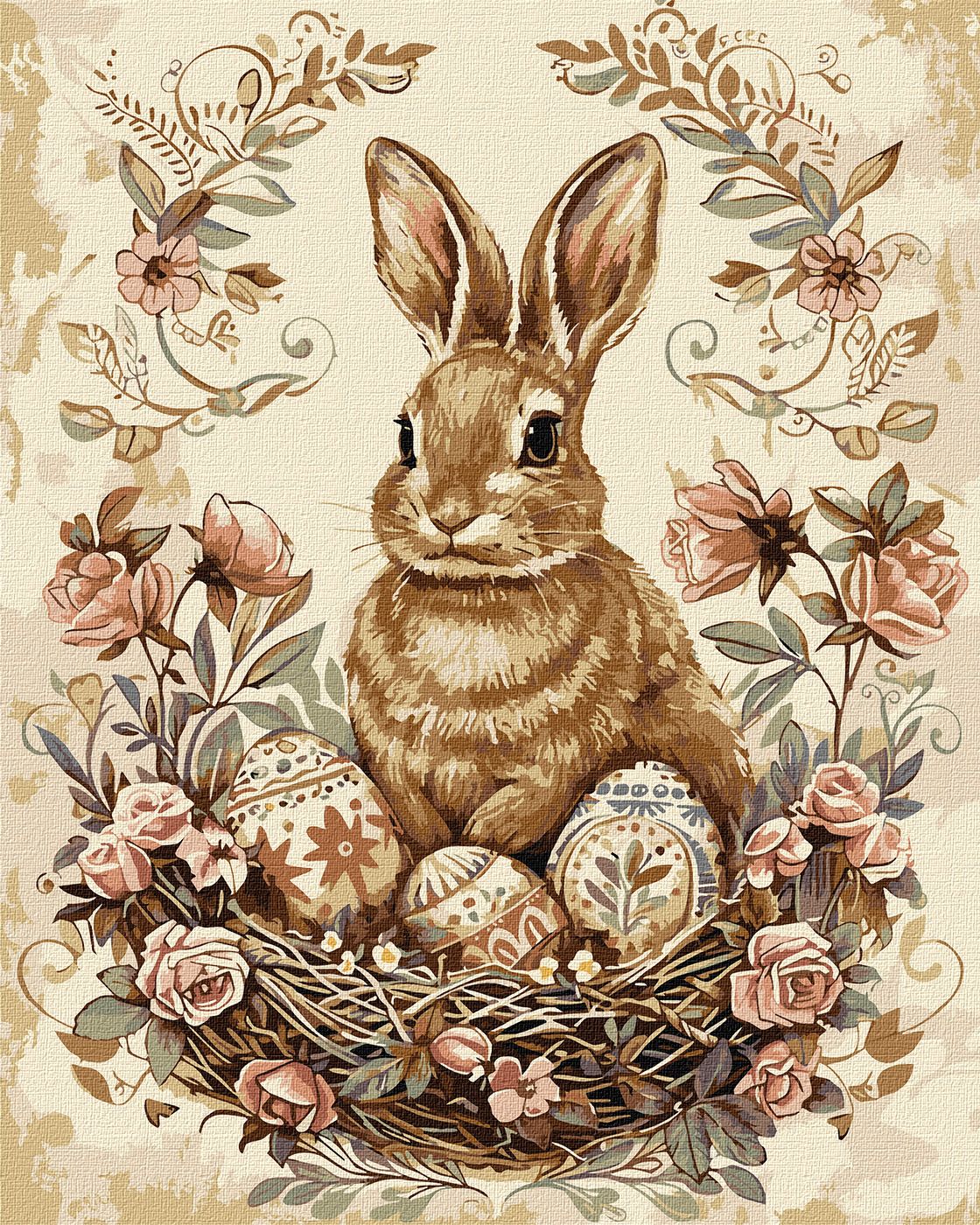 Картина по номерах Великодній кролик 2" 40х50см  KHO5183"