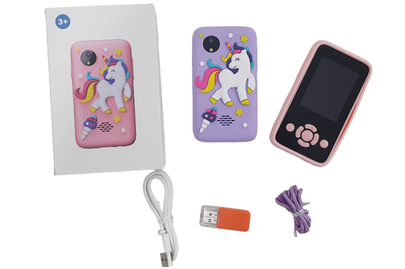 Смартфон KidPhone Pony" з камерою та іграми (рожевий/фіолетовий) в коробці р.14*9*4см"