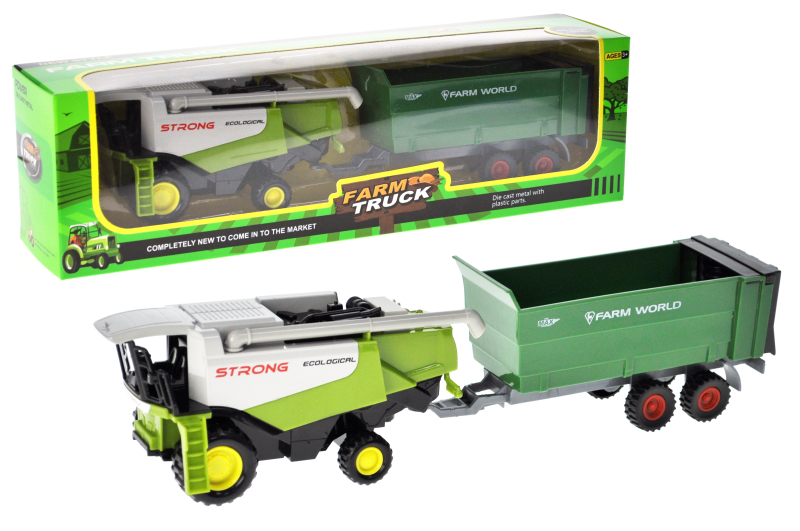 Комбайн 955-196 з причіпом, в коробці р.40,8x9,3x11,8 см YG Toys