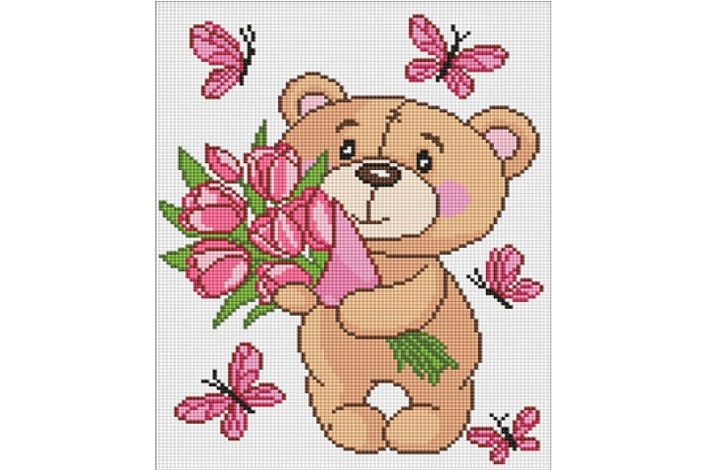 Набір з алмазною мозаїкою для дітей Чарівний ведмедик" 30х40см  AMO8035"