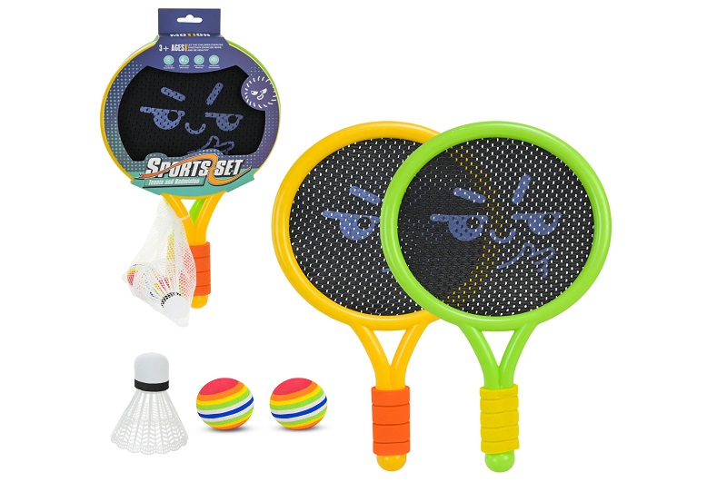 Набір ракеток арт. 010-61 (96шт/2)  2 м'ячика, воланчик  43,5*6,5*23 см
