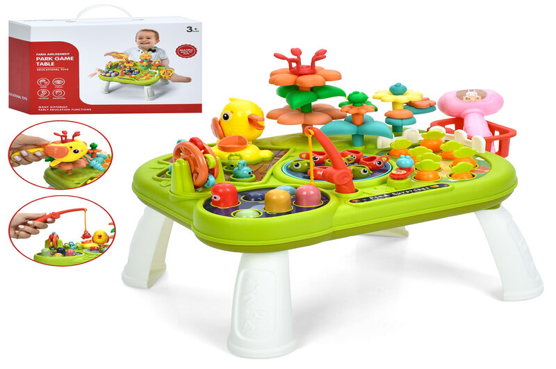 Центр розвиваючий YL256 (12шт) ігровий столик, 28-29-в18см, город(морква), риболовля (ігрове поле за