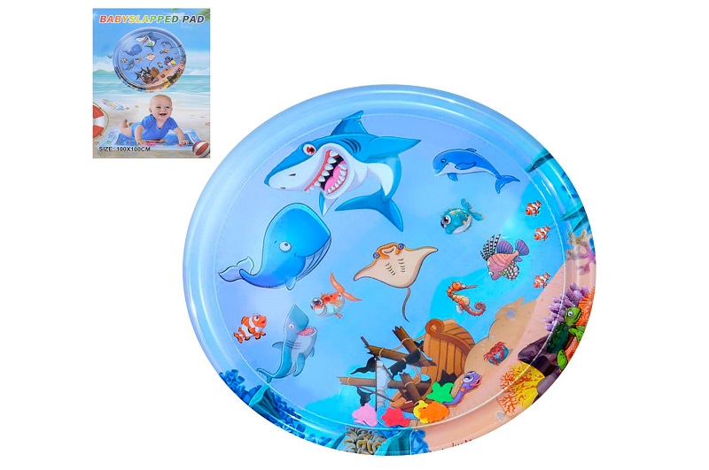 Килимок для немовляти YS-100 (24шт) 97см, морські мешканці, надувний килимок, водяний килимок, у пак