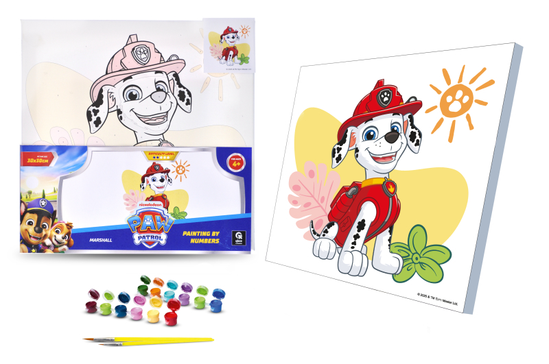 Набір для розпису по номерах 30х30 см QB913-013 Щенячий патруль: Маршал" qbee"