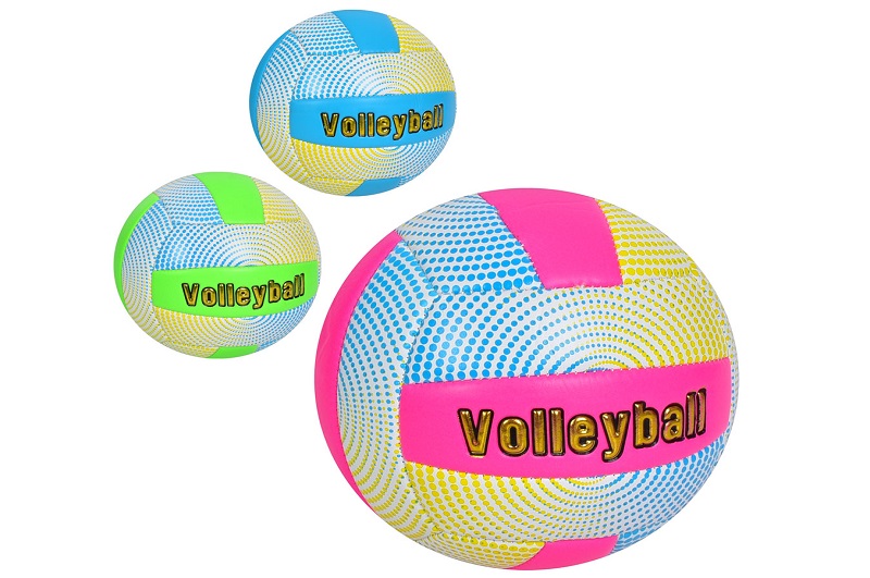 М'яч волейбольний MS 3624 (30шт) офіційний розмір, ПВХ, 260-280г, 3кольори, в пакеті