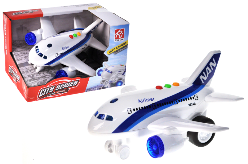 Літак інерційний RJ9824B озвучений, зі світлом, в коробці р.21x15x13,5 см YG Toys