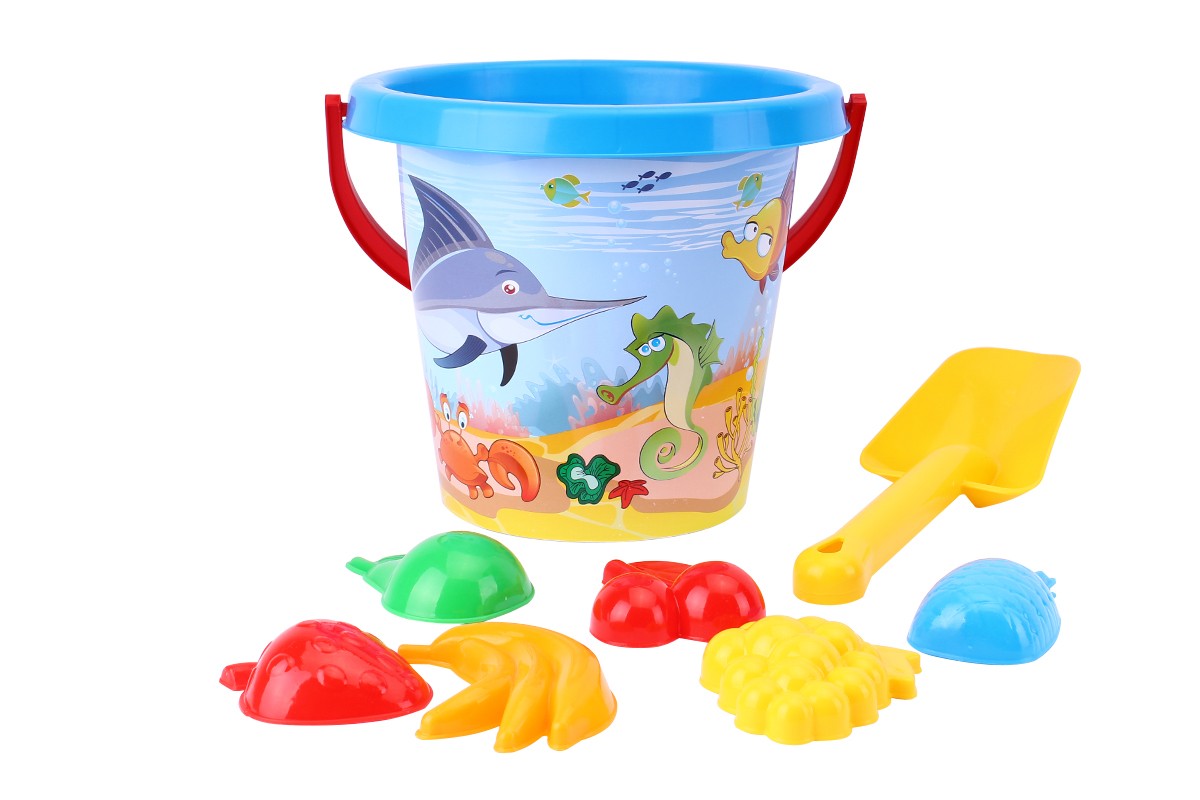 Пісочний набір 1 (відерко велике, совок, 6 пасочок) (30шт) Тех3091  351  (упак 5шт) П