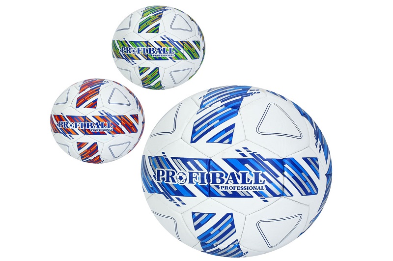 М'яч футбольний 2500-308 (30шт) розмір 5,  ПУ1, ручна робота, 32 панелі, 410-430г, 3 кольори, в паке