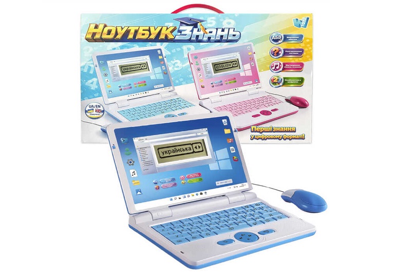 Ноутбук знань 73693 (24/2)  “WToys”, ОЗВУЧУВАННЯ УКР. ТА АНГЛ. МОВОЮ, абетка, цифри, 10 скоромовок,