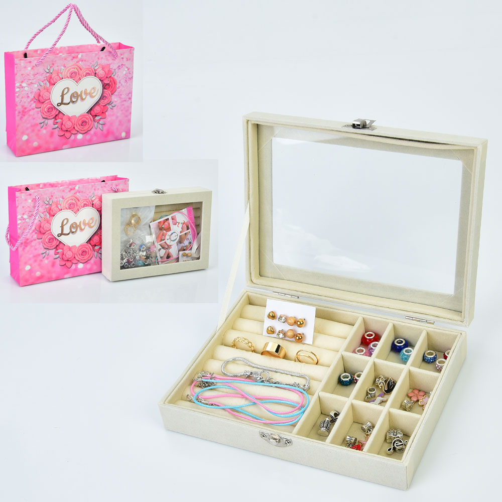 Набір для творчості 762-39 (30шт) набір для плетіння прикрас, намистини, підвіски, сережки, метал+пл