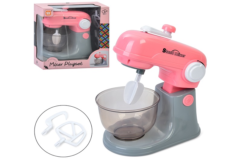 Міксер LD-6615B (24шт) 20-21-13см, обертаються насадки, набір насадок, механічний, на бат-ці, в кор-