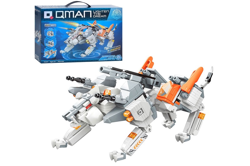 Конструктор Qman 41227 (12шт) білий тигр, 525 деталей, в кор-ці, 37-27,5-6,5см