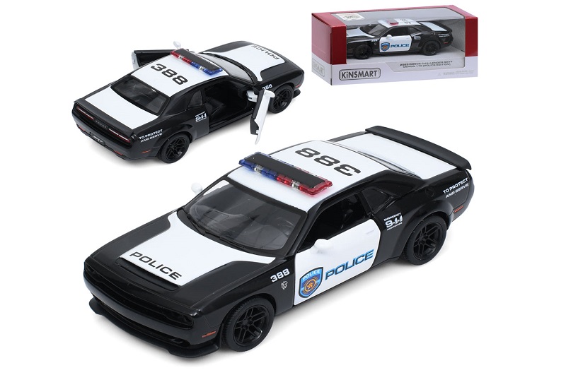 Машина KT5461WP (24шт) інерція, метал, 12см, 1:40, поліція, відчиняються двері, гумові колеса, в кор