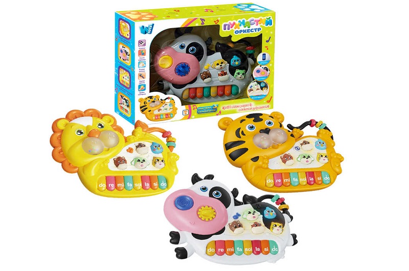 Піаніно “Пухнастий оркестр” 43893 (36) WToys", УКР.МОВА, вірші, пісні, казки, ноти, світло, загадки"