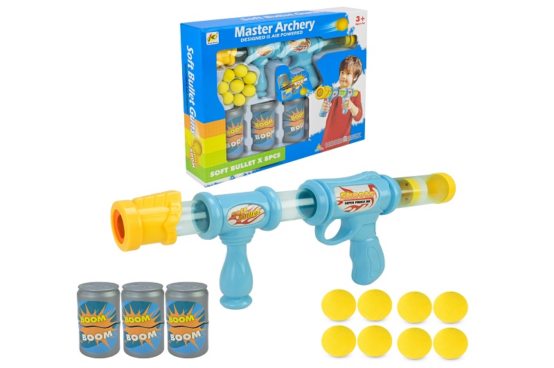 Помпова зброя арт. 931C (24шт/2)   мішені-банки, 8 поролон. Кульок короб.42*7*34см