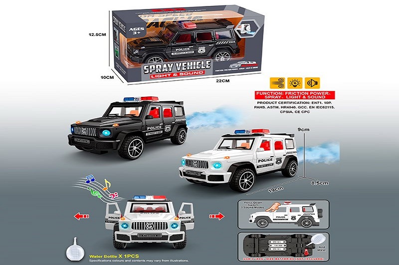 Машина POLICE арт.YM-9926B (84шт/2) батар.свiтло,звук,пар,короб.22*12,5*10см