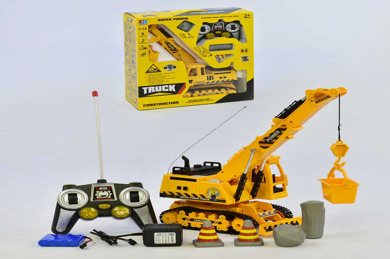 Кран 689-16 (12шт) р/к, акум, 11-20-35см, світло, їздить, піднім стріла, дорожні знаки, в кор-ці, 32