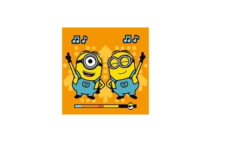 Картина по номерах для дітей UN Minions: Танцювальна вечірка" 25х25см  KHO1387"