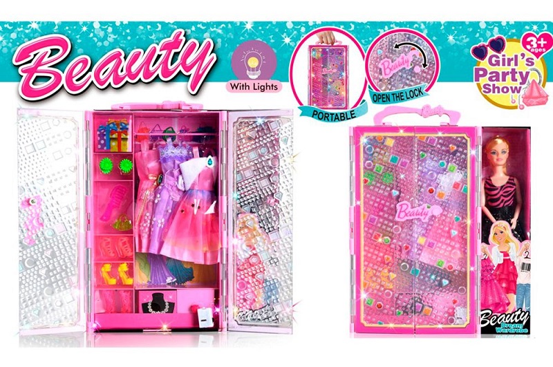 Лялька DSJ88-15 (12шт) лялька з вбранням, 29см, шарнірна, гардероб, світло, взуття, аксесуари, сукня