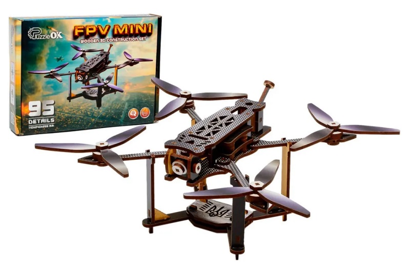 Дерев'яний 3D конструктор FPV Mini  Puz-00953