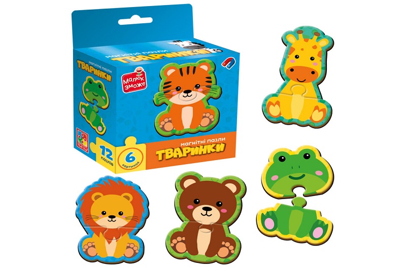 Гра розвиваюча Vladi Toys пазли магнітні Тваринки" VT1733-04"