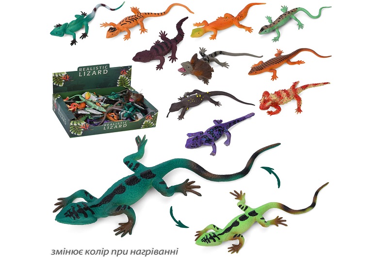 Фігурка C6130-62W (144шт) ящірка, міняє колір, від 13см до 16см, УПАК24шт в дисплеї, 25,5-7-