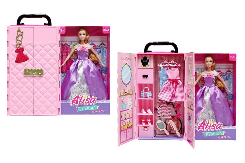 Лялька арт. YS2502C (18шт/2)   шафа з сукнями та аксес короб. 36*7,5*32