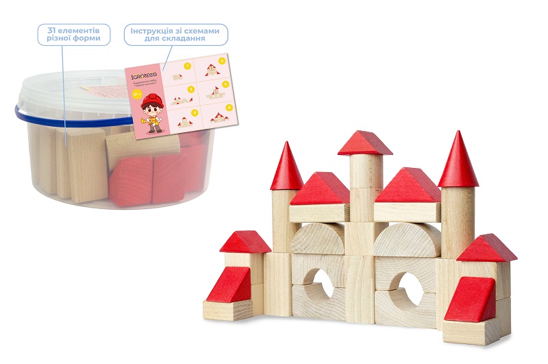 Будівельний набір Червоні шпичаки" 31 ел   Ід0743"