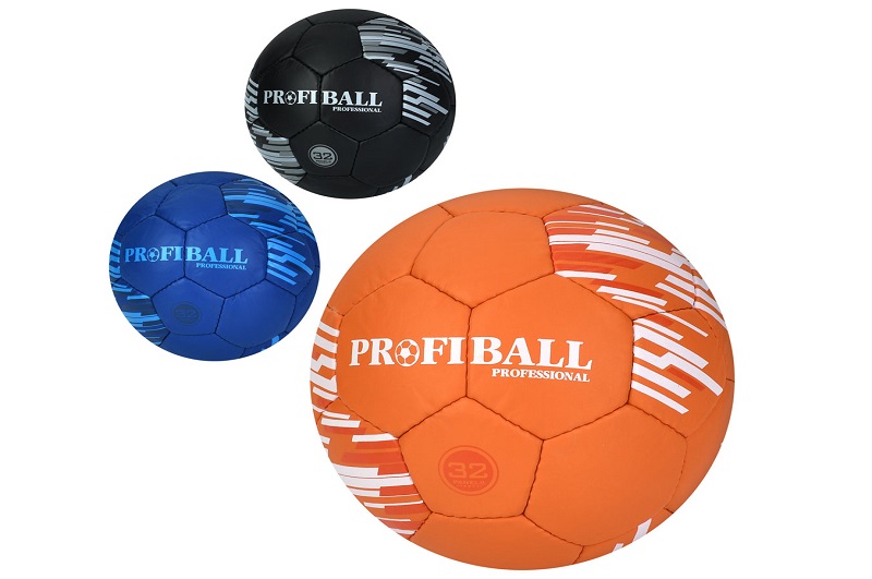 М'яч футбольний 2500-307 (30шт) розмір 5,  ПУ1, ручна робота, 32 панелі, 410-430г, 3 кольори, в паке