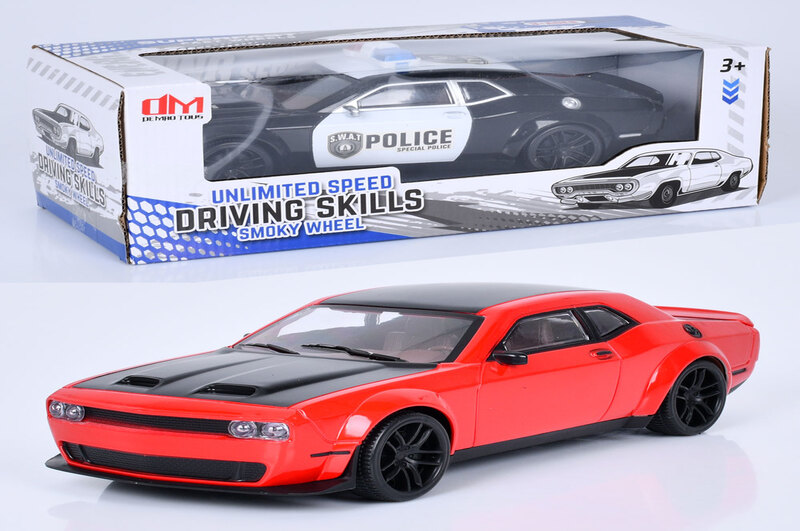 Машина 3-4-C (48шт) інерц, 27см, 2 види (1в-поліція), в кор-ці, 32-14-14см