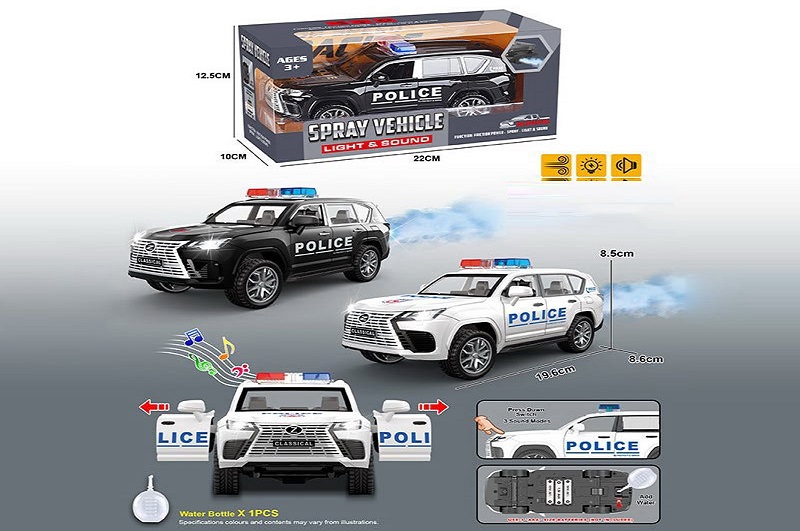 Машина POLICE арт.YM-9932B (84шт/2) батар.свiтло,звук,пар,короб.22*12,5*10см