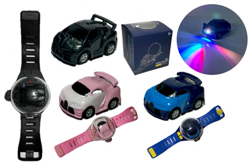 Браслет з машинкою,метал, світ,3621 на дист.керув,акум.,р-р маш.-5,5см, мікс кол, р-р кор.9*9*9