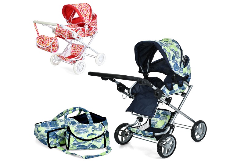 Коляска 9333 /014/9119 (3шт) для ляльки, метал,84-77-44см,Люлька-переноска,корз,сумка,в кор-ці,57-38