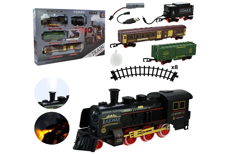Залізниця арт. 652-X20 (36шт/2) акум.,свiтло,звук,пар,у короб.51*33*5,5см