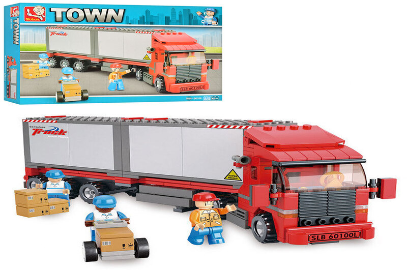 Конструктор SLUBAN M38-B0338 (16шт) трейлер, фігурки 3шт, 345дет,в кор-ці, 42,5-28,5-6,5см