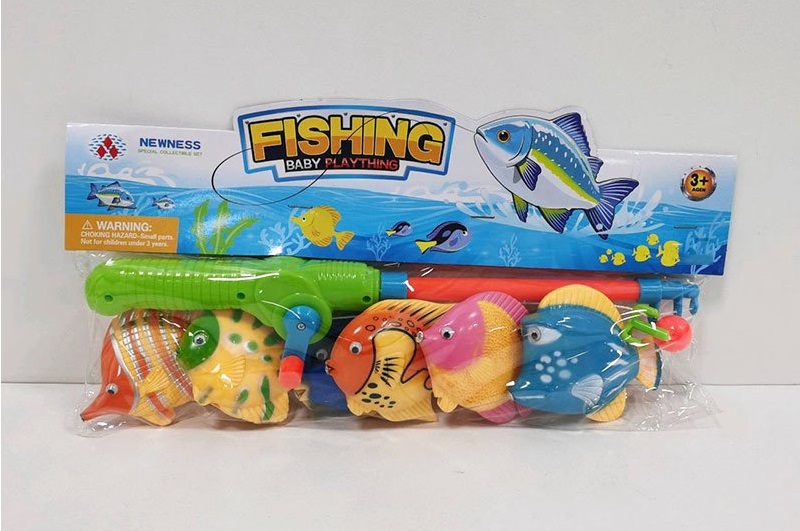 Рибалка арт. 2471B (216шт/2) вудка, 6 рибок,  пакет 34,5*2*16см.