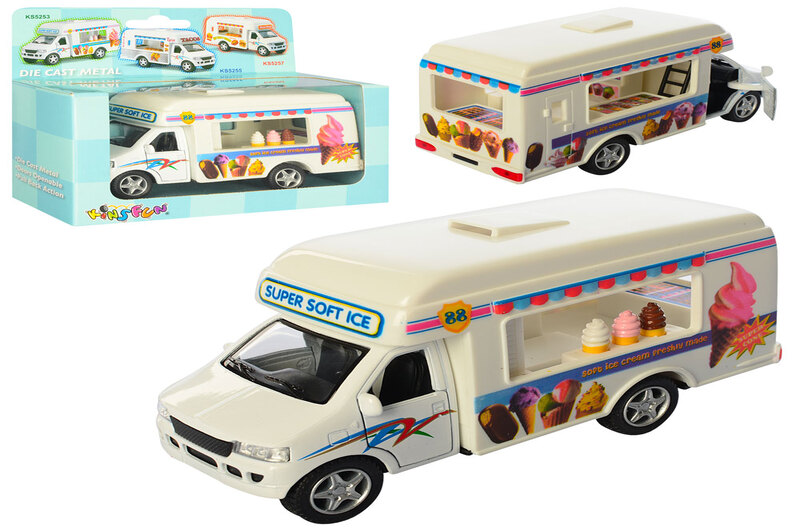 Машина метал KINSMART" KS5253W "Ice Cream Truck" (96шт/4) в коробці 16*8*7,5см"