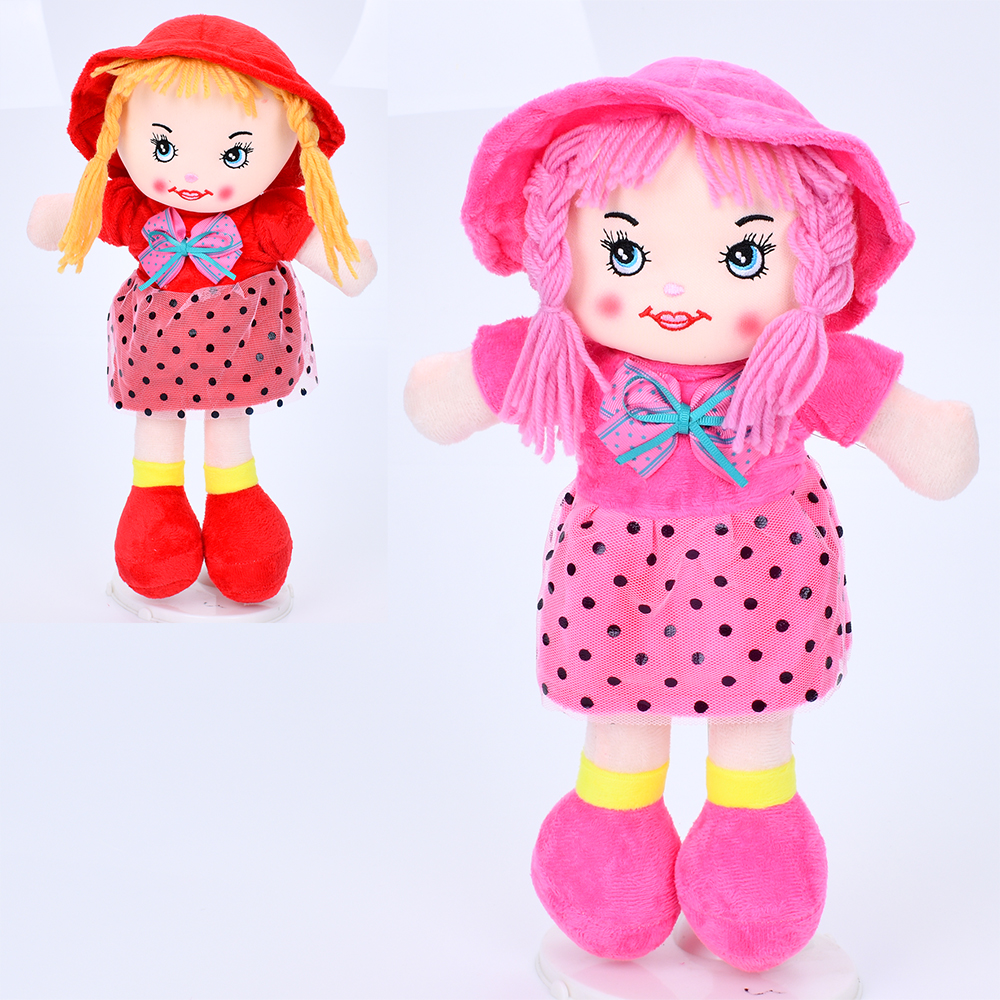 Лялька FG240408154A-1 (54шт) 36см, м'яконабивна, петелька, 3 кольори, у пакеті, 39-17-9см