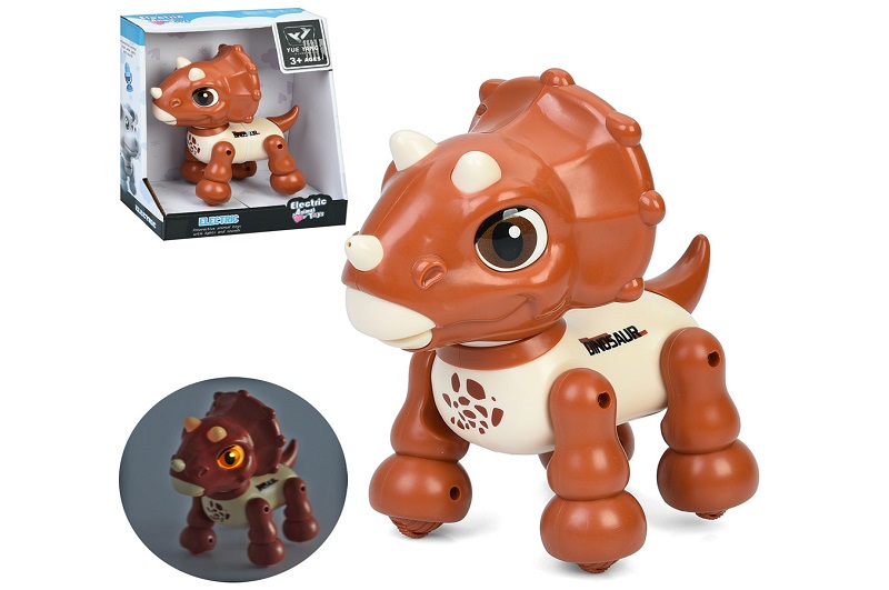 Тварина YSD02 (6шт) динозавр, 16-18-10см, ходить, повтор, сенсорний, звук, світло, на бат-ці, в кор-