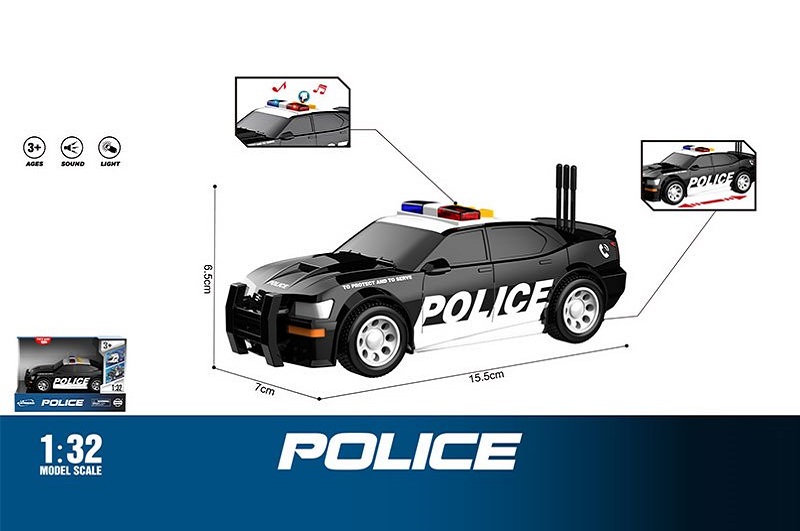 Машина батар. арт. WY1151A (96шт) Поліція" світло,звук,у короб.18,8*8,5*12,5см"