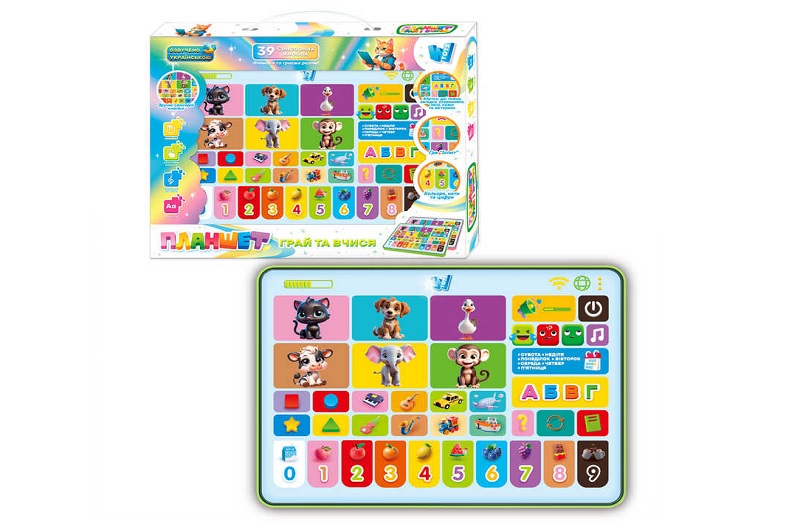 Планшет Грай та вчися" 30391 (36) "WToys", ОЗВУЧ. УКР. МОВОЮ, казки, пісні, вірші, абетка, цифри, п"