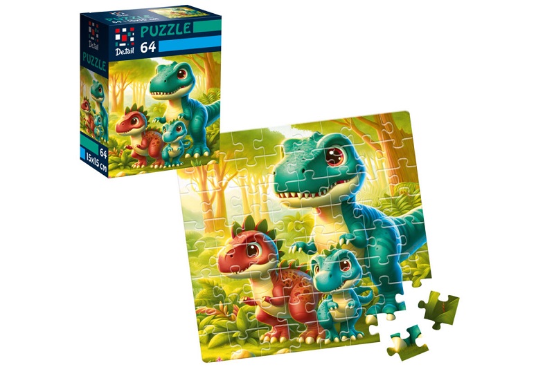 Пазли De.tail. Доісторичні друзі. 64 деталі DT1234-08 (укр)