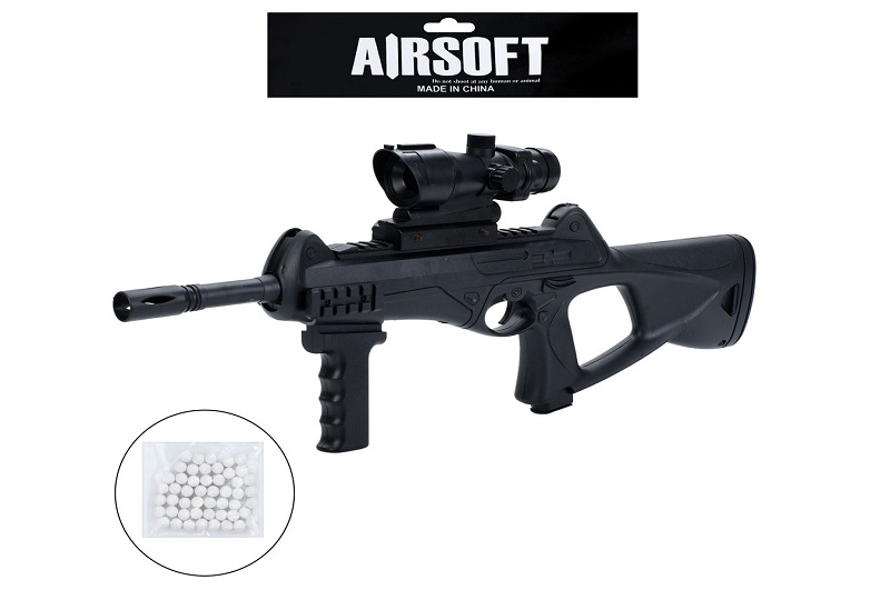 Автомат 8901 (27шт) 59см, пластикові кулі, у пакеті, 60-21-5см