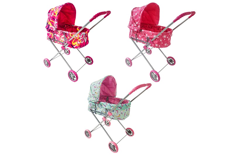 Коляска для ляльки MELOBO 9308 (HT) зірочки/єдиноріжки/серця 3кол. 63,5*36*73 кул. /4/