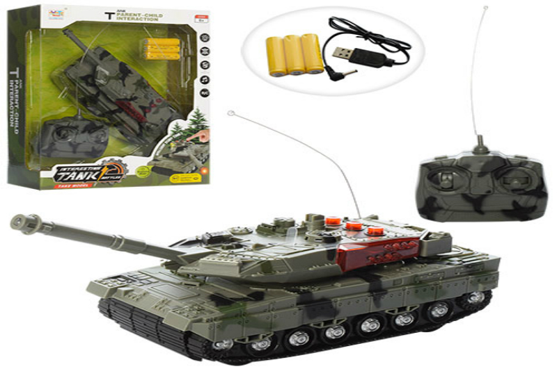 Танк 383-29A (15шт) р/к, акум, 24см, USB зарядне, оберт на 360 градусів, звук, світло, в кор-ці, 34-