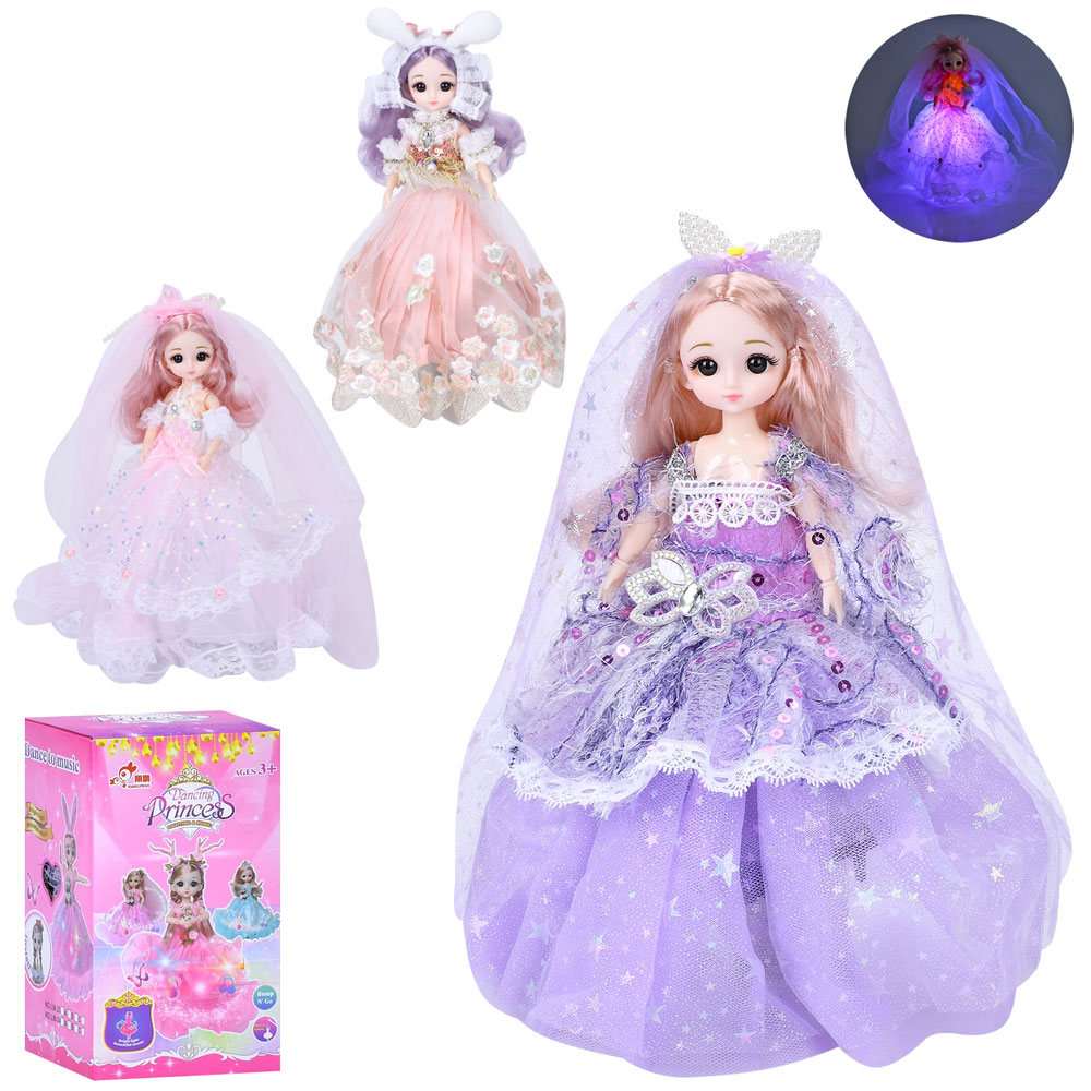 Лялька LM-37-38-39 (36шт) 23см, їздить, звук, світло, 3 види, на бат-ці, в кор-ці, 11,5-11,5-19,5см