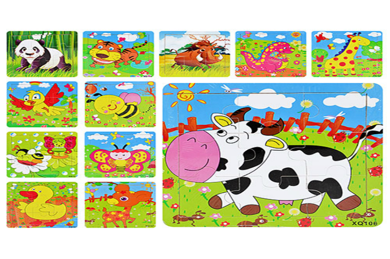 Дерев'яна іграшка Пазли MD 0407 (300шт) 12 видів, 14,5-14,5 см